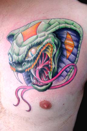 Tattoos - Severed Head tattoos - Snake head